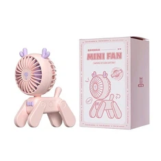 پیارا کتا ہینڈ ہیلڈ پنکھا۔